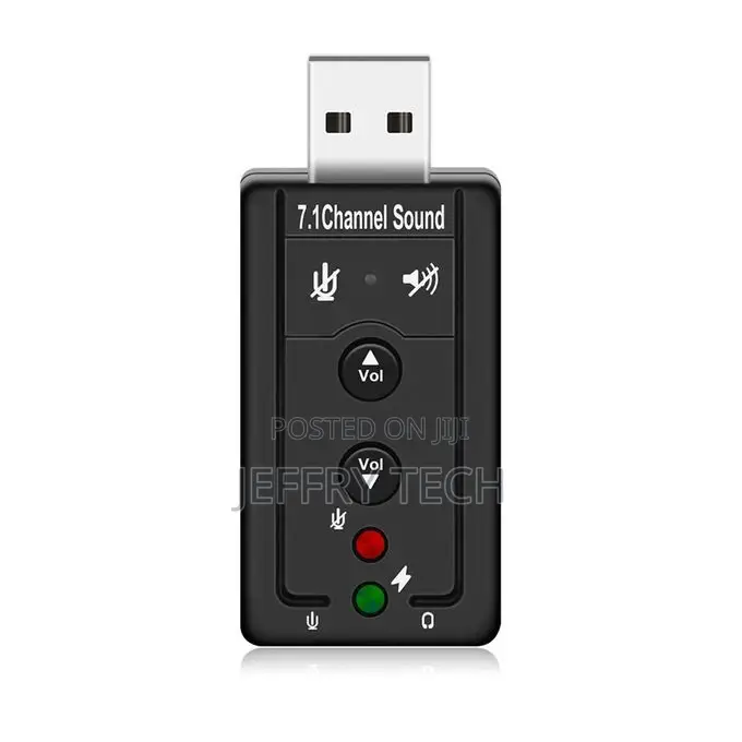 USB 2.0 External Sound Card 7.1CH Audio Mini Adapter With Bu