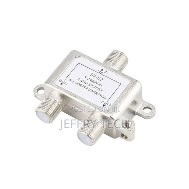 Power Splitter Satellite Two 2-Way Splitter Silver