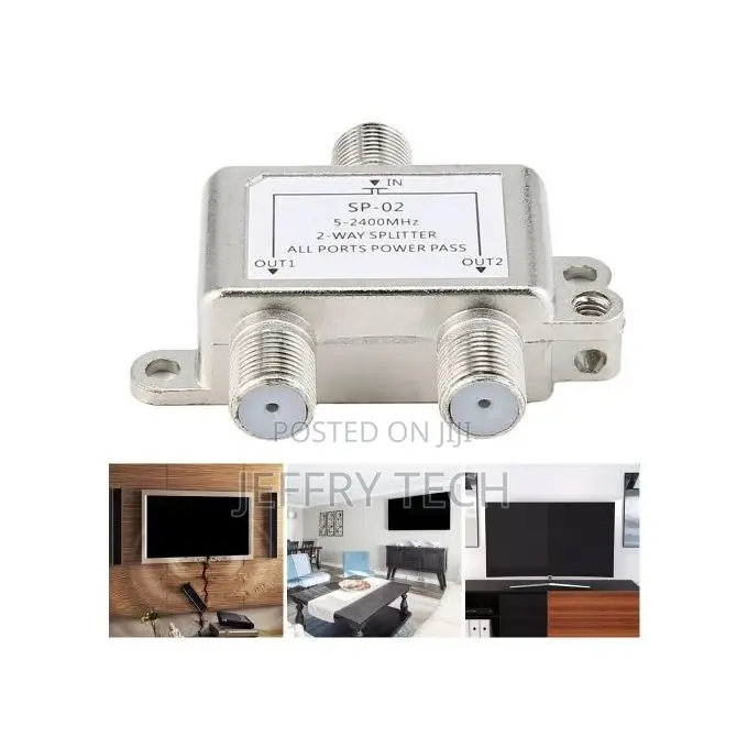 Power Splitter Satellite Two 2-Way Splitter Silver