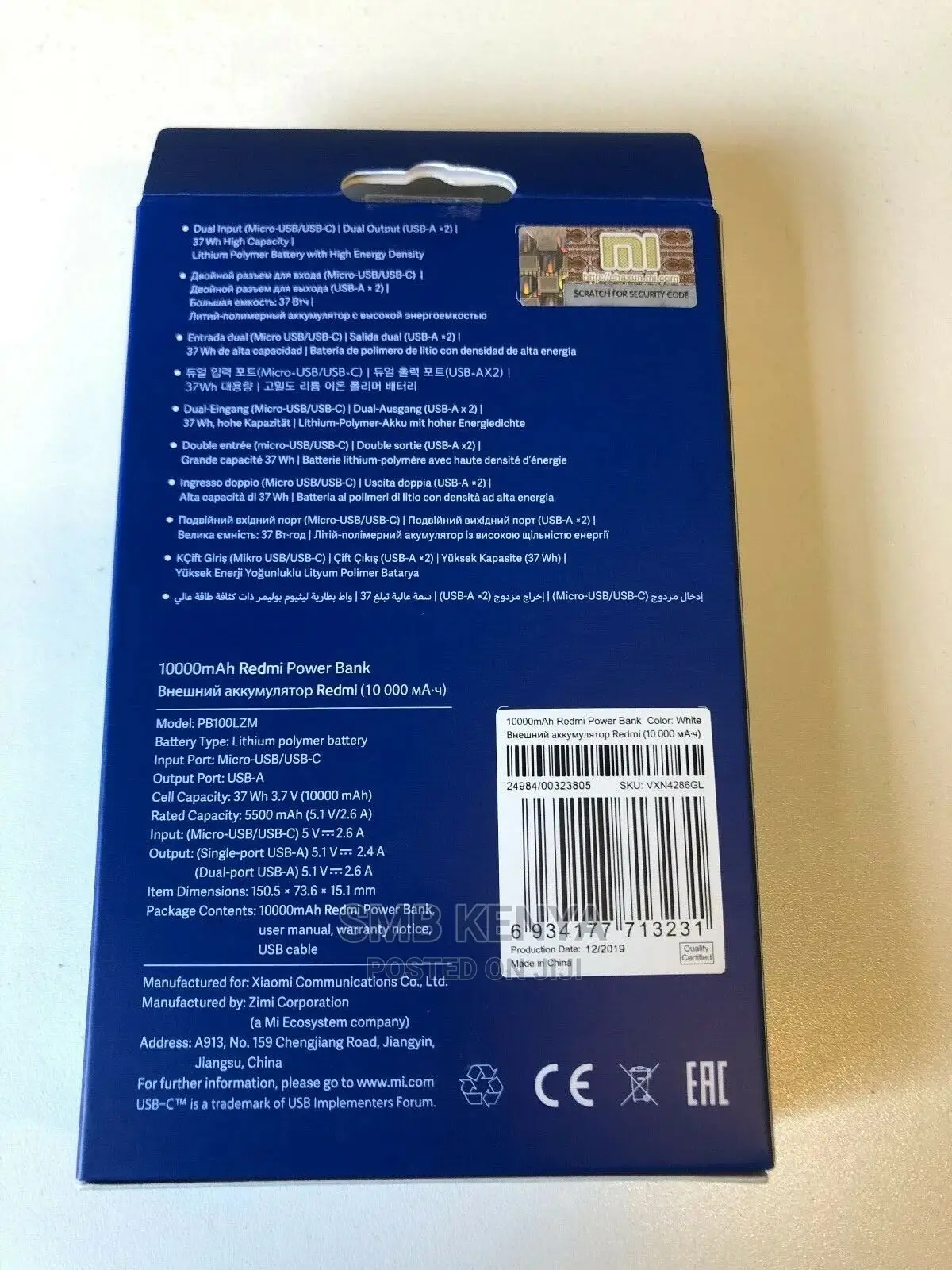 Xiaomi Redmi Power Bank 10000-Mah 2.4A Fast Charge