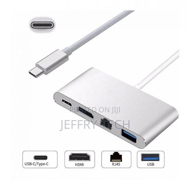 Type C to HDMI USB J45 USB-C Hub 4 in 1 - thumbnail 2