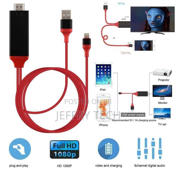 Lighting to HDMI Adapter Cable, Lighting Digital AV Adapter, - thumbnail 2