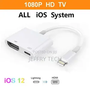 8 Pin Digital AV to HDMI Adapter + USB Charging Port for VGA
