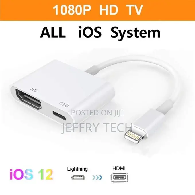 8 Pin Digital AV to HDMI Adapter + USB Charging Port for VGA