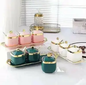 3 Pc Subaishi Sugar Dish Pink and White