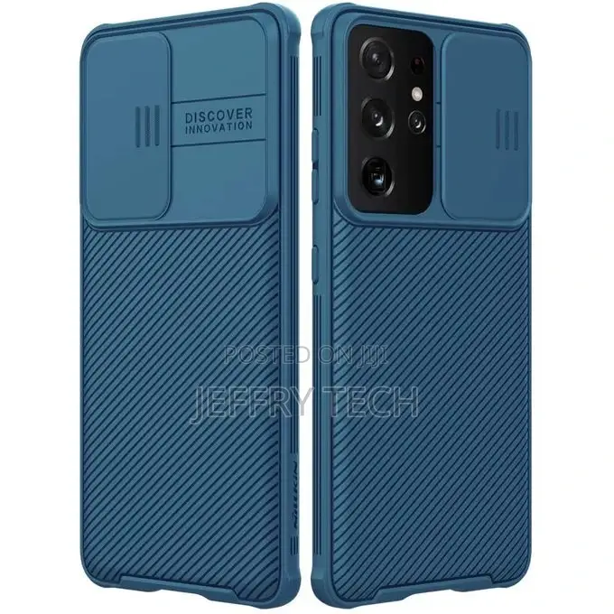 Nillikin Samsung Galaxy S21 Ultra Case, Camshield With Slide