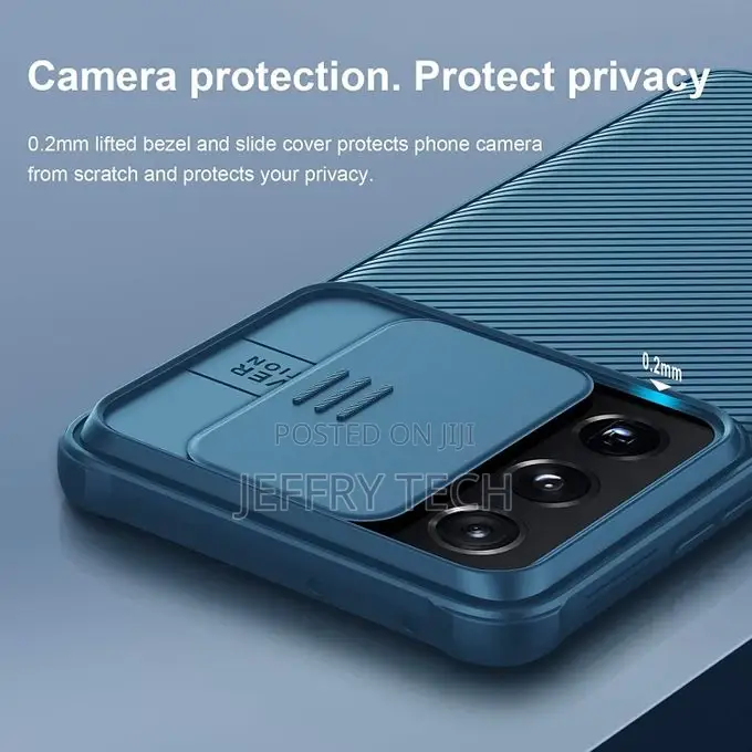 Nillikin Samsung Galaxy S21 Ultra Case, Camshield With Slide