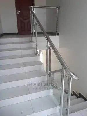 Stainless Steel Staircase Glass Balustrade