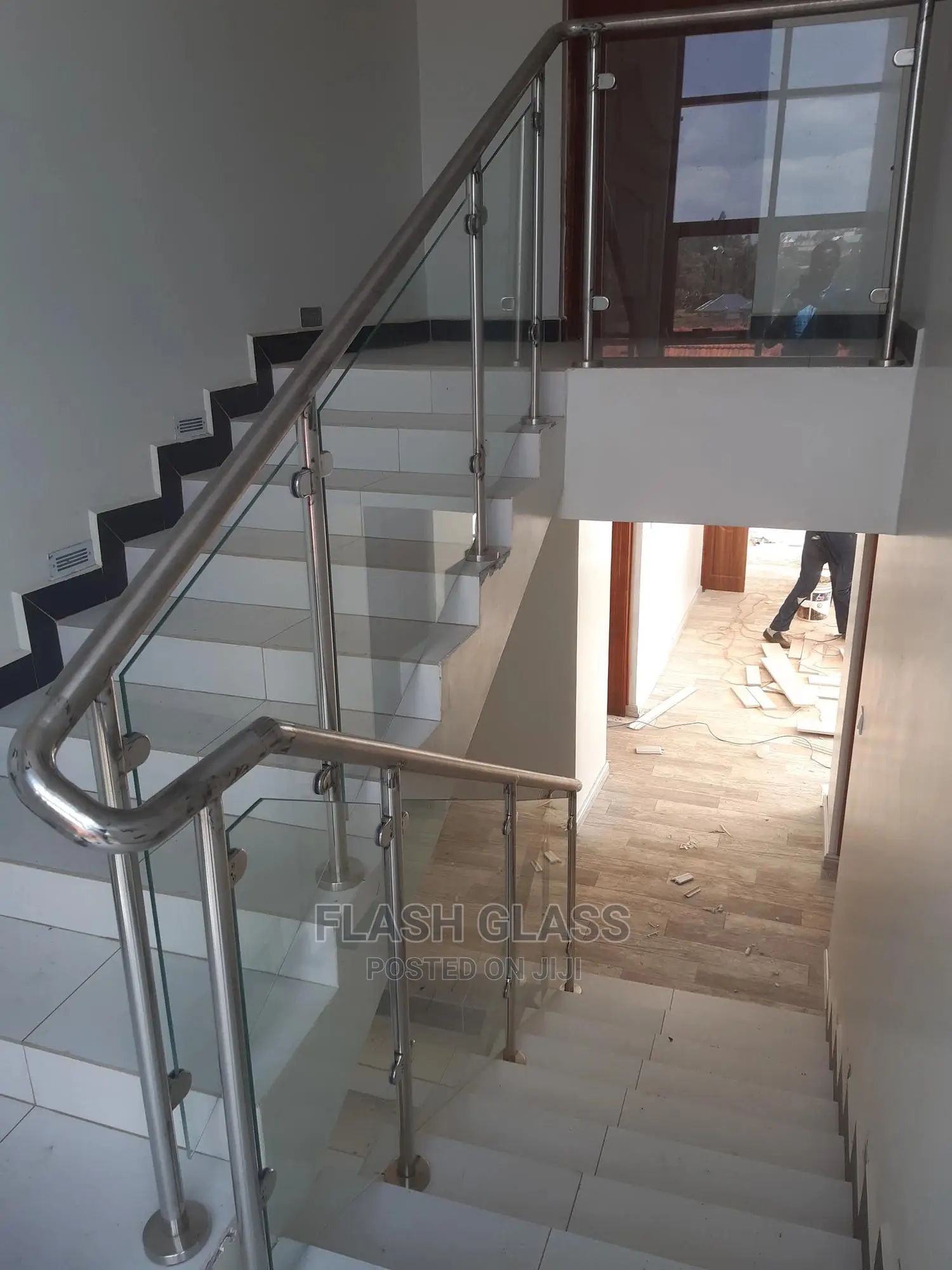 Stainless Steel Staircase Glass Balustrade