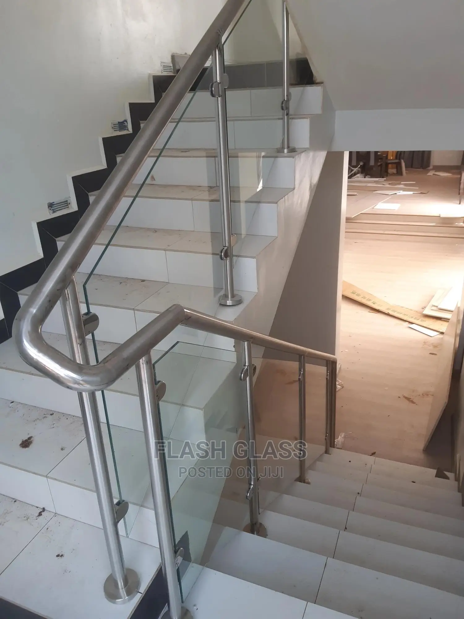Stainless Steel Staircase Glass Balustrade