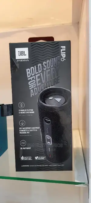 Black JBL Flip 6 Bluetooth Speaker Deep Bass Ipx7waterproof