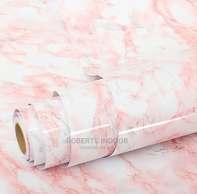Pink Pvc Marble Contact Paper