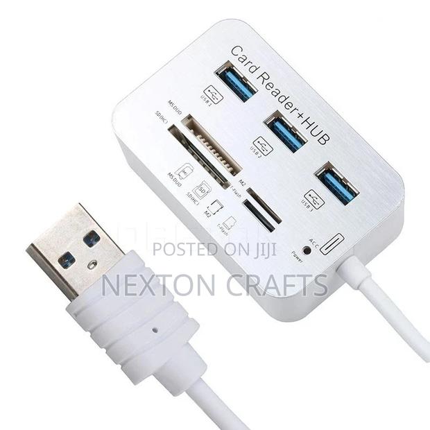 USB 3.0 Multi Hub All in One Card Reader COMBO - thumbnail 2