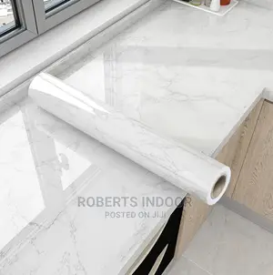 White and Grey Marble Contact Paper