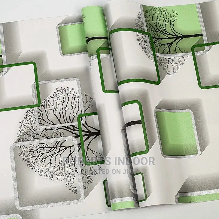 Green 3d Self Adhesive Wallpaper