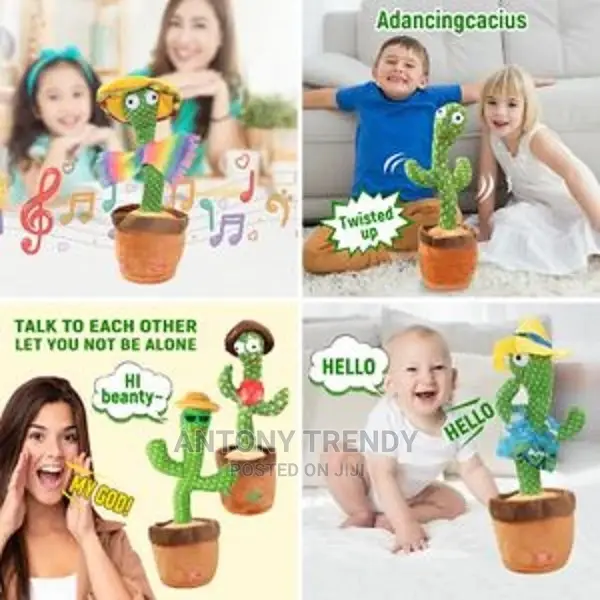 Generic Dancing Cactus Plush Toy Singing Dancing Luminous .