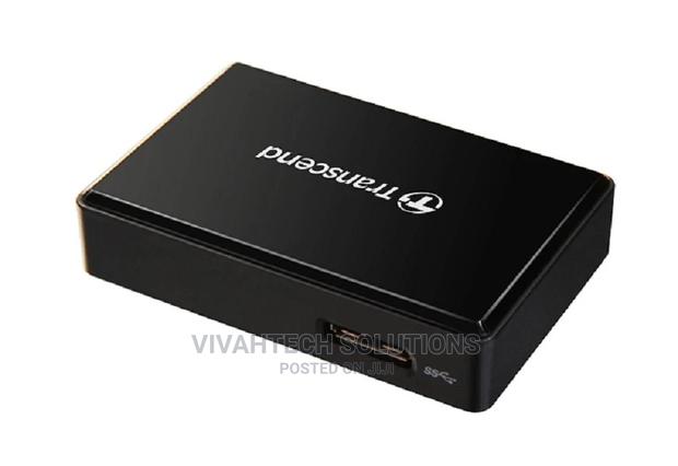 Black Transcend SD And Microsd Card Reader USB 3.1 Gen 1 - main view
