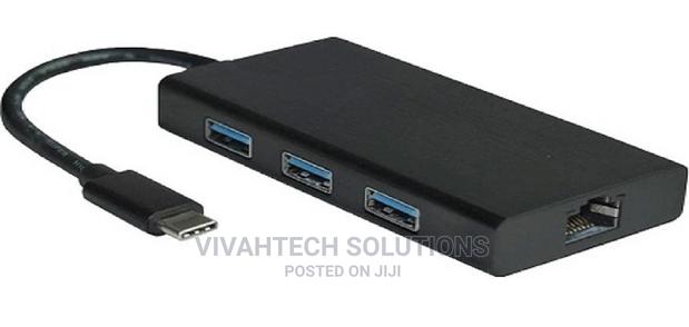 Black Transcend 4-Port HUB USB 3.1 Gen 1 Type C - thumbnail 2