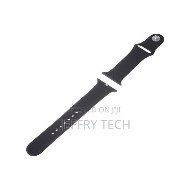Rubber Strap Watchband for Apple Watch - 42/44 Mm – Black