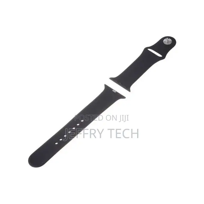 Rubber Strap Watchband for Apple Watch - 42/44 Mm – Black