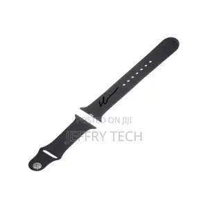 Rubber Strap Watchband for Apple Watch - 42/44 Mm – Black