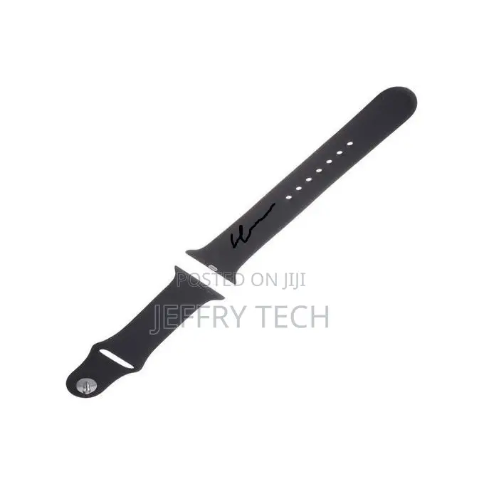 Rubber Strap Watchband for Apple Watch - 42/44 Mm – Black