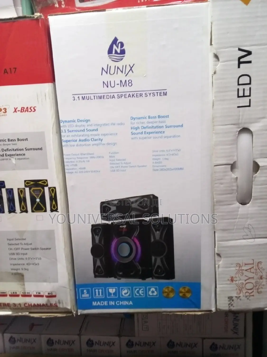 3.1 Ch Multimedia Nunix M8 Speaker System Woofer