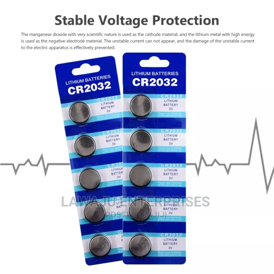5pc Button Battery 3V Lithium CR 2032