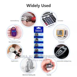 5pc Button Battery 3V Lithium CR 2032