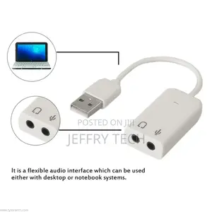 USB Sound Adapter 7.1 Channel (White)