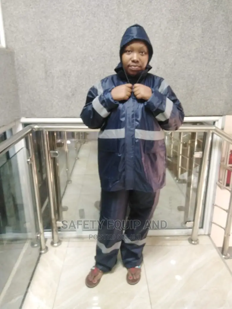 Reflective Navy Blue Rain Suites