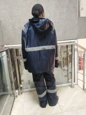 Reflective Navy Blue Rain Suites