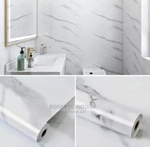 White Detailed Marble Contact Paper