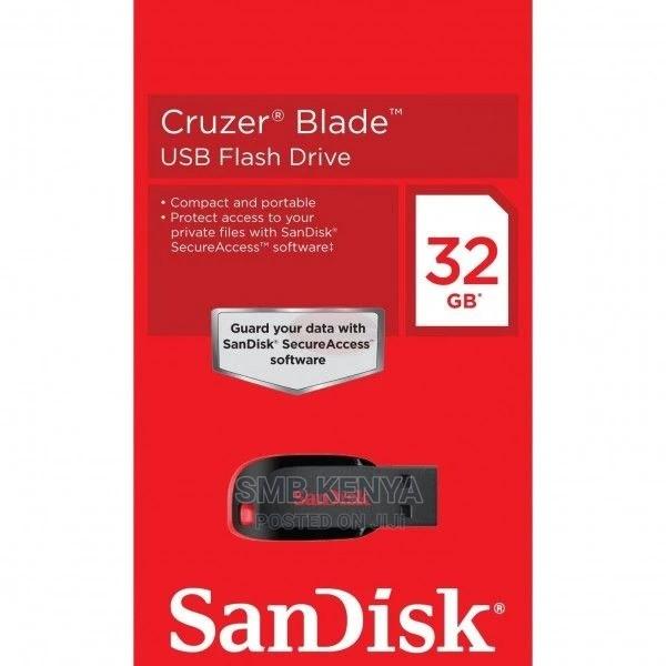 Sandisk Cruzer Blade Usb Flash Drive, Usb 2.0, 32gb