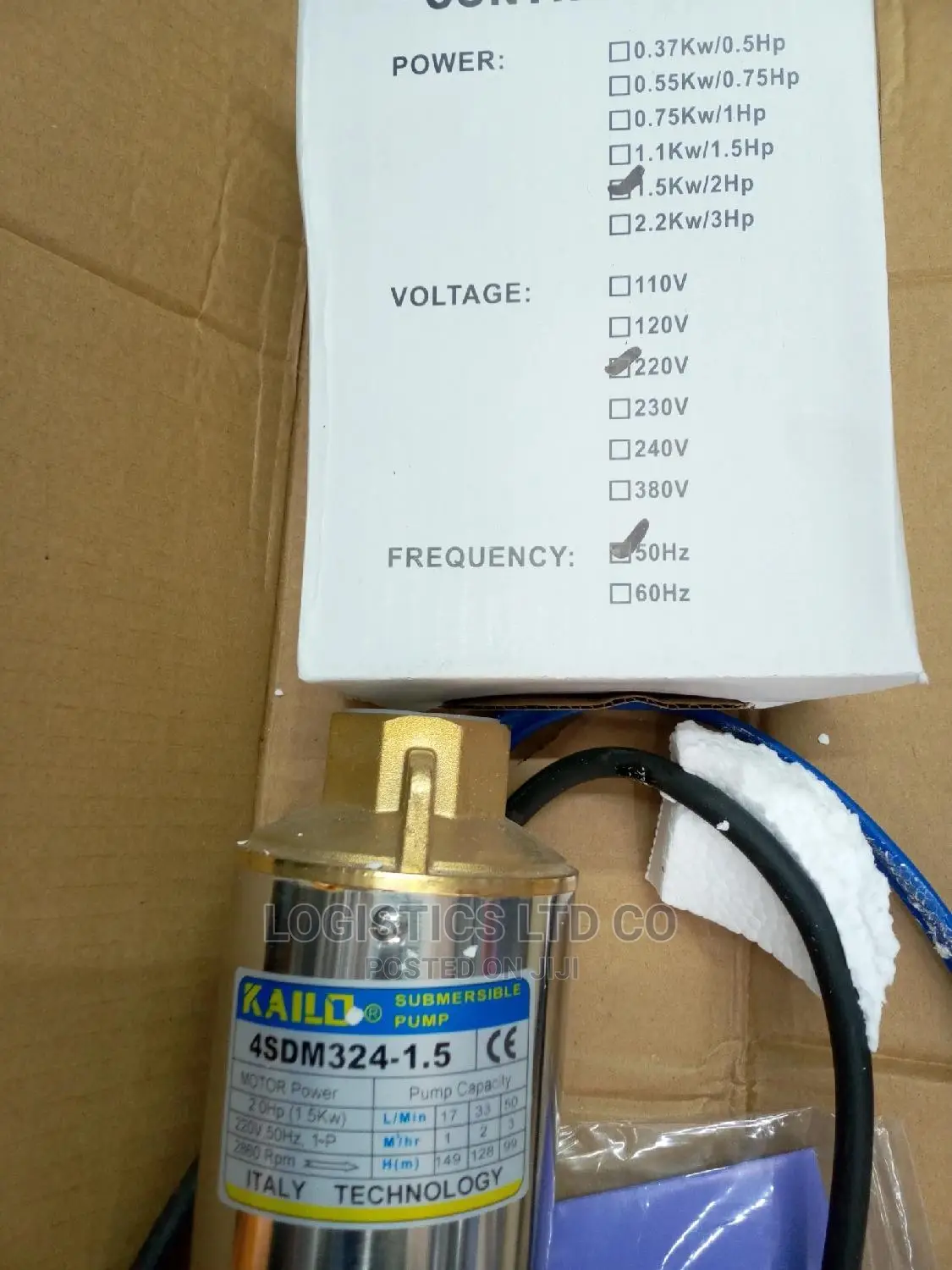 150M 2.0hp Electric Submersible Pump Kailo