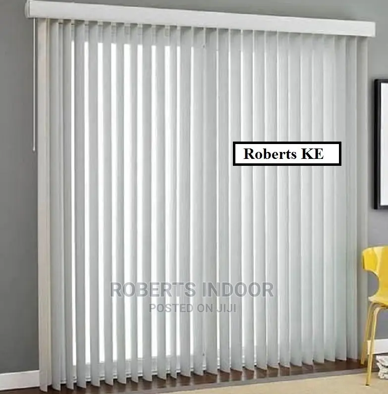 Grey Vertical Office Window Blinds