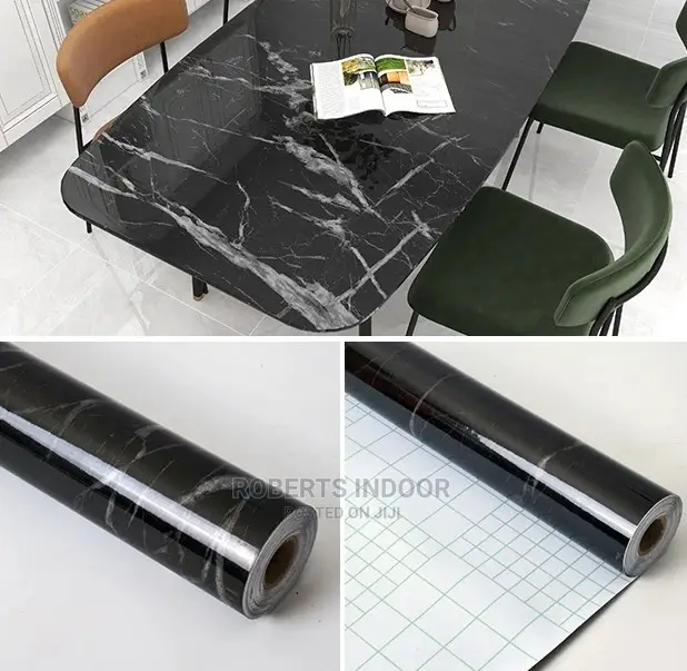 Black Marble Contact Paper
