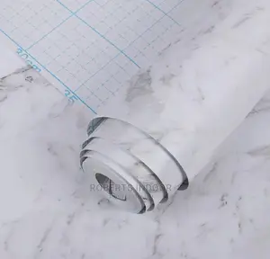 White Detailed Marble Contact Paper