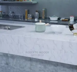 White Detailed Marble Contact Paper