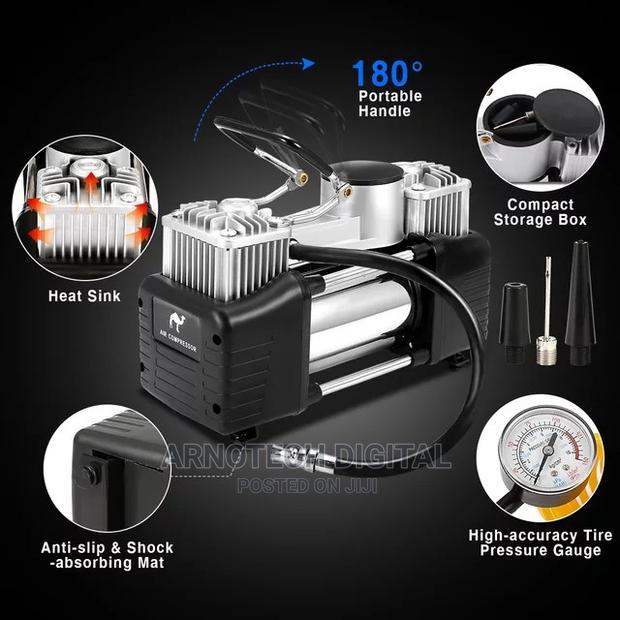 Double Cylinder Car Tyre Inflator _Compressor - thumbnail 3