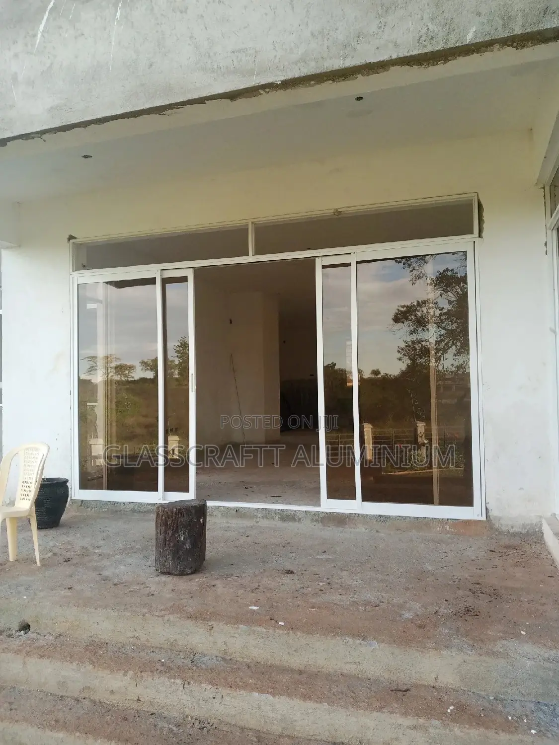Four Paneled Aluminum Door