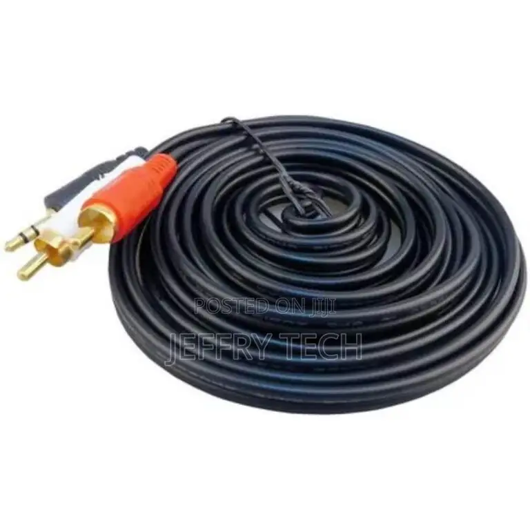 10 Meter Audio 3.5mm Jack Male to 2 RCA Male Cable