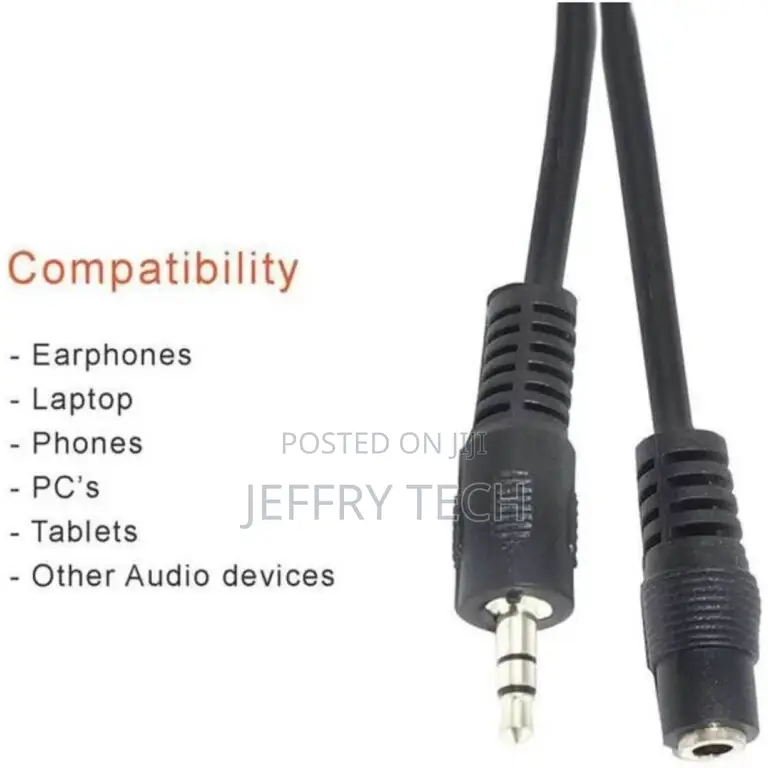 1.5 Meter 3.5mm Audio Stereo Jack Extension Cable | Male To