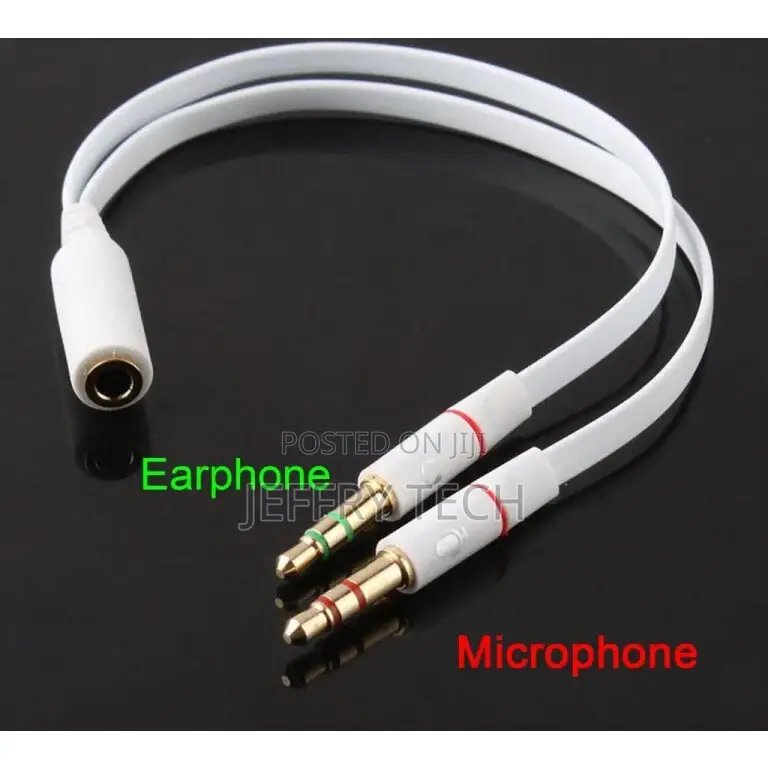 3.5mm Y Splitter Cable – Female 3.5mm Jack to 2 X Male for H