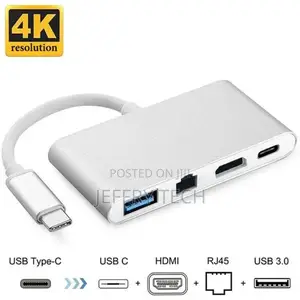 4-In-1 USB Type C Port Replicator | 4k Ultra HD Multi-Functi