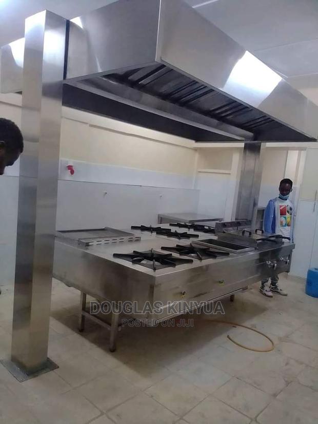 Combined Cooker With Gas Cokers,Griddle Deep Fryer and Hood