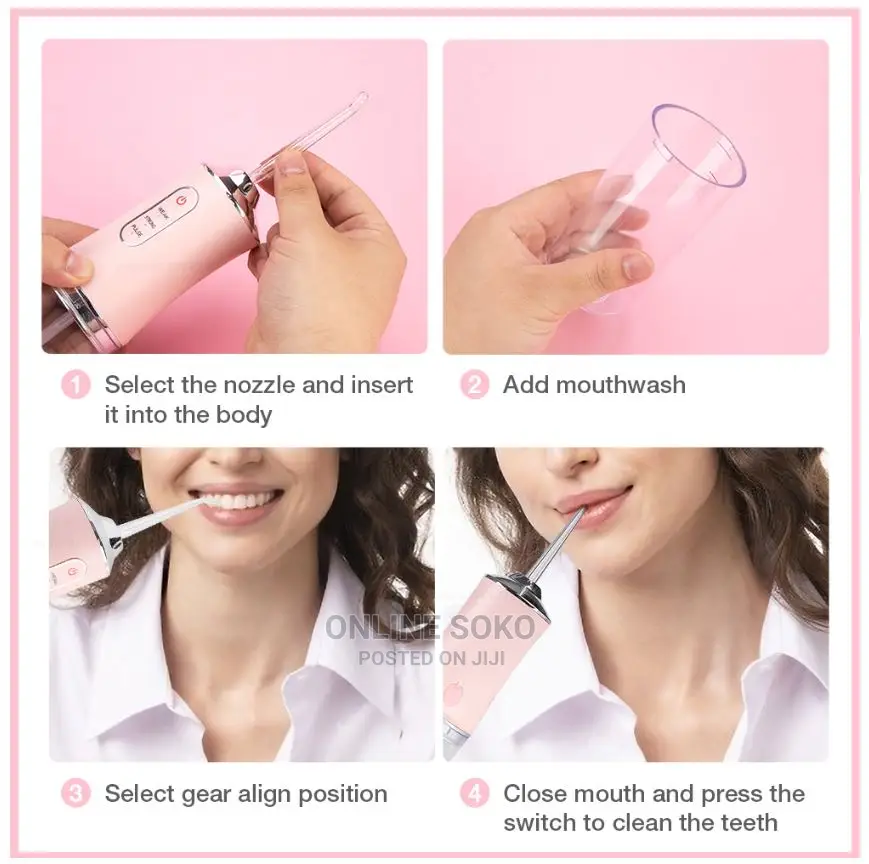 Portable Rechargeable Dental Oral Irrigator Water Flosser