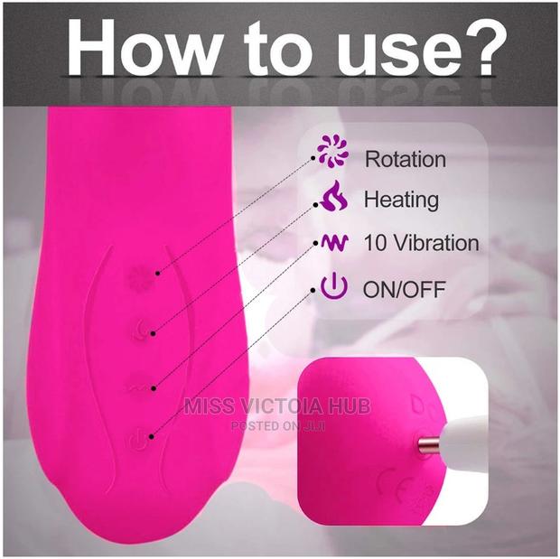 Best Heating Rotating Clitoris G-Spot Telescopic Vibrator - thumbnail 5