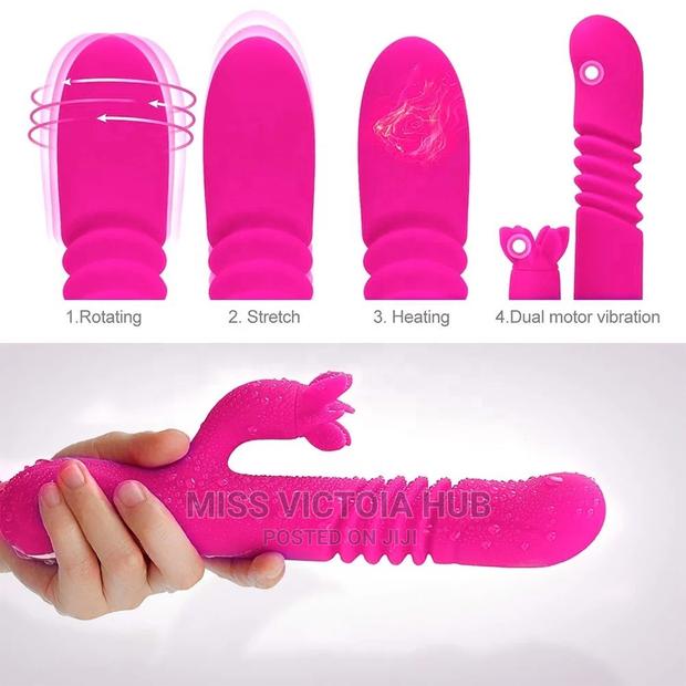 Best Heating Rotating Clitoris G-Spot Telescopic Vibrator - thumbnail 7