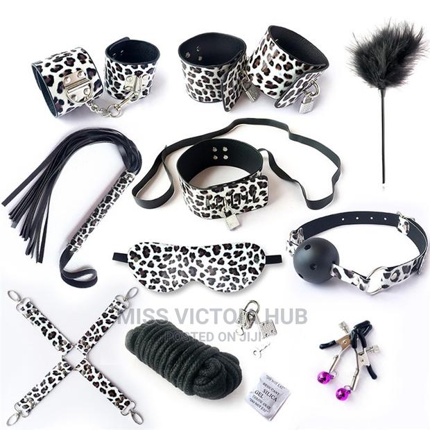 10 Pcs SM Restraint Leopard Bondage Kit